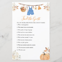 Chá de fraldas De Abóbora De Roupa Encontra O Conv