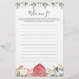 Chá de fraldas De Animais De Exploração Que Sou Eu