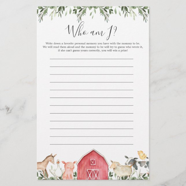 Chá de fraldas De Animais De Exploração Que Sou Eu (Frente)