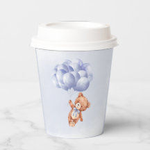 Chá de fraldas de Aquarela de Azul-Urso Teddy
