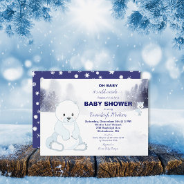 Chá de fraldas de Aquarela do Urso Polar