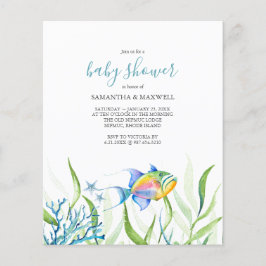 Chá de fraldas De Aquarela Orçamental Sob O Tema D