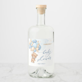 Chá de fraldas de Balões Azuis do Urso de Teddy