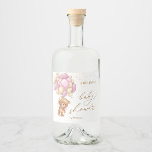 Chá de fraldas de Balões Rosa de Urso Teddy