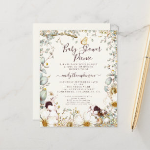 Chá de fraldas de Bunnies Convidar Menina de Pique