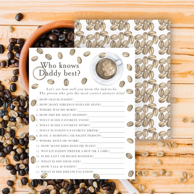 Chá de fraldas de café - Jogo que conhece melhor o (Criador carregado)