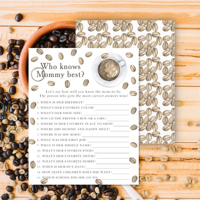 Chá de fraldas de café - Quem conhece a mamãe melh (Criador carregado)