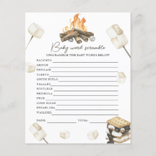 Chá de fraldas de Campfire - Baby Word Scramble