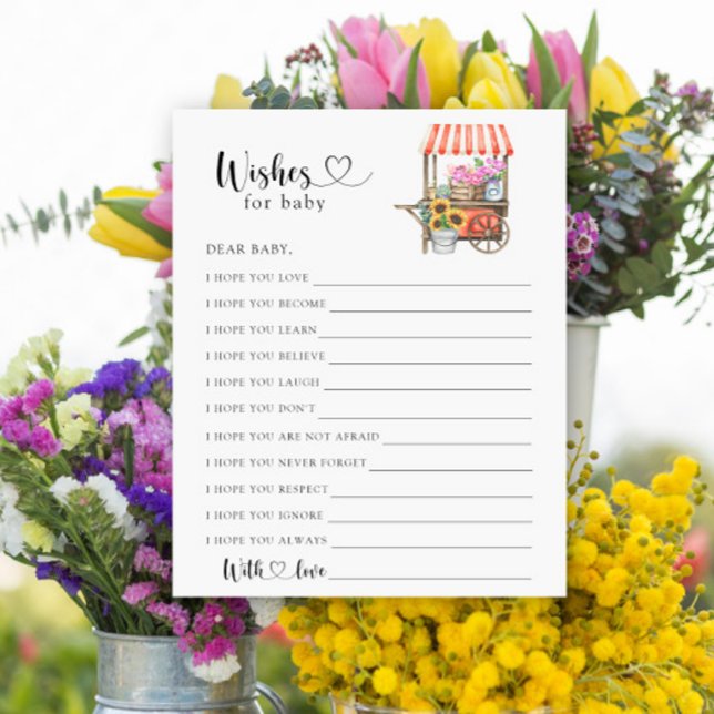 Chá de fraldas de carrinho de flores Desejo para b (Criador carregado)