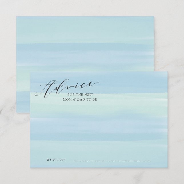 Chá de fraldas de Cartão de Aviso de Faixa de Água (Frente/Verso)