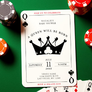 Chá de fraldas de Cartão Poker do Casino Queen of 