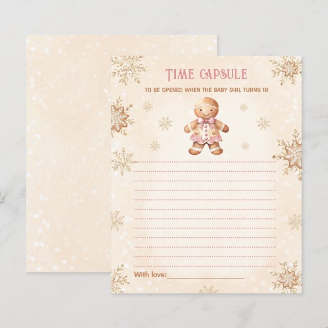 Chá de fraldas de Carteira de Natal (Frente/Verso)