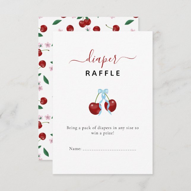 Chá de fraldas de Cheryl Raffle Fralda Blue Arco B (Frente/Verso)