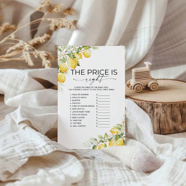 Chá de fraldas De Citros De Limão O Preço É O Jogo (Criador carregado)