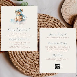 Chá de fraldas de Código QR do Bear de Teddy Bear 