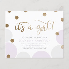 Chá de fraldas de Confetti Dourada e Puro Orçament