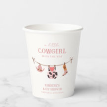 Chá de fraldas de Cowhide de Clothesline Boho Rosa