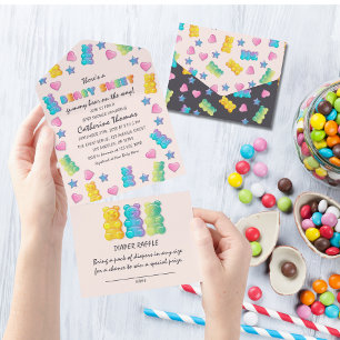 Chá de fraldas de doce colorido do Urso Gummy