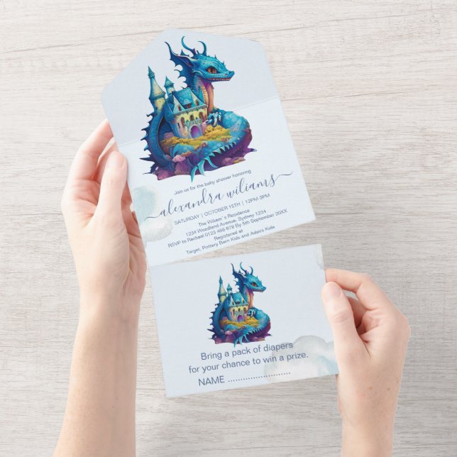 Chá de fraldas de Dragão Azul de Cor da Água Cura (Tearaway)