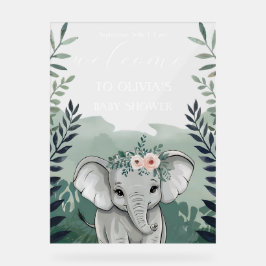 Chá de fraldas de elefante Safari Wild One bem-vin