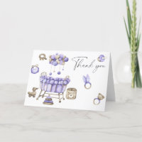 Chá de fraldas de enfermaria - Cartões de agradeci