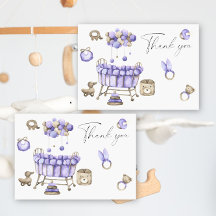 Chá de fraldas de enfermaria - Cartões de agradeci