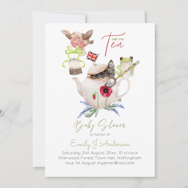 Chá de fraldas De Festa De Chá De Magia Animal Inc (Frente)