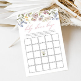 Chá de fraldas de flor selvagem Bingo Floral Moça