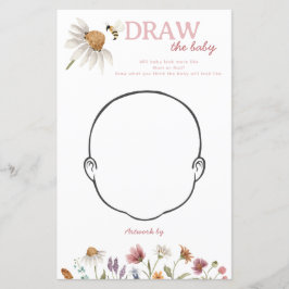 Chá de fraldas de flor selvagem Desenhar o jogo do