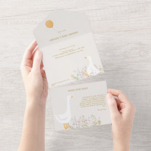 chá de fraldas de flor selvagem do ganso do ganso