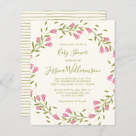 Chá de fraldas de Flores de Jardim Rosa Russo do O