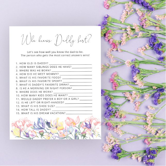 Chá de fraldas de flores silvestres que conhece o  (Criador carregado)