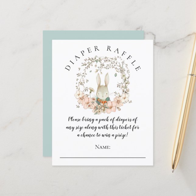 Chá de fraldas de Fralda de Raffle Bonito (Frente/Verso In Situ)