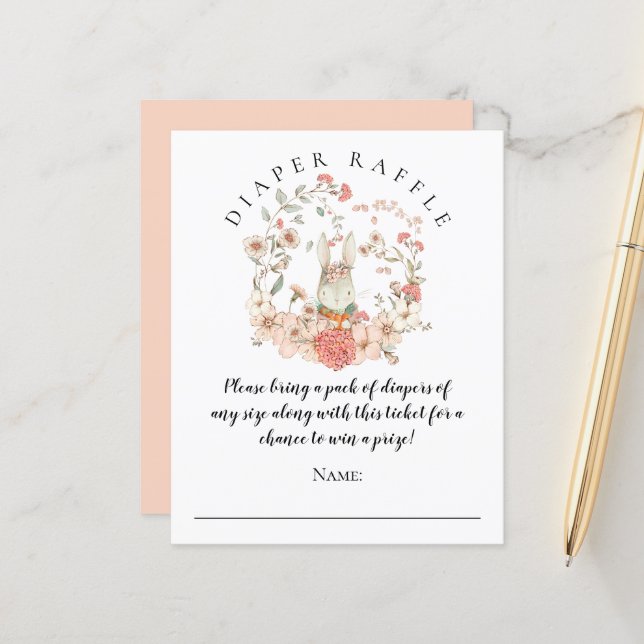 Chá de fraldas de Fralda de Raffle Bonito (Frente/Verso In Situ)