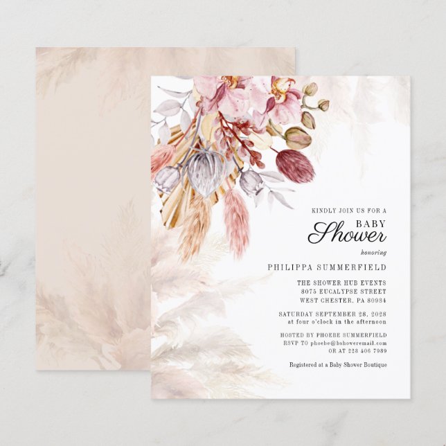 Chá de fraldas De Garota De Folhagem Seca De Grass (Frente/Verso)