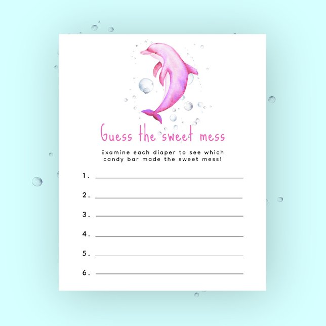 Chá de fraldas de golfinho adivinha o jogo da bagu (Criador carregado)