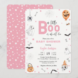 Chá de fraldas de Halloween - convite da garota fa