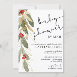 Chá de fraldas de inverno por e-mail Convite Doura