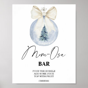 Chá de fraldas de inverno \ Poster de bar da Mãe-o