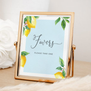 Chá de fraldas de limões azuis favorece Poster