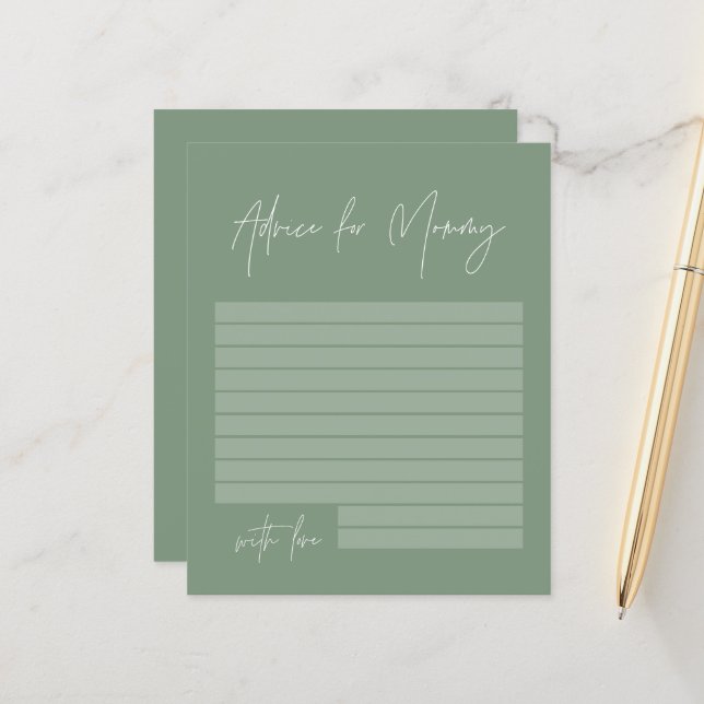 Chá de fraldas de mamães verdes modernos (Frente/Verso In Situ)