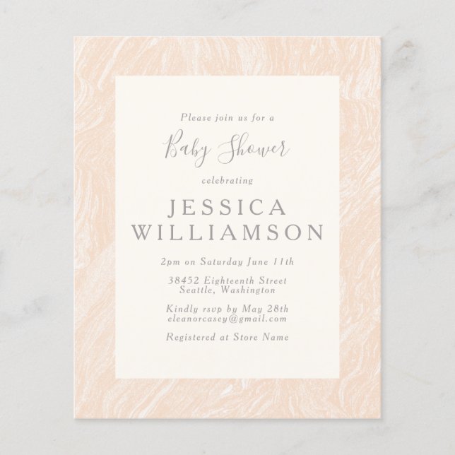 Chá de fraldas de Mármaco de Pêssego de Cubo de Or (Frente)