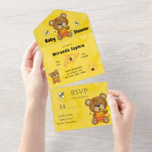 Chá de fraldas de Mel do Urso de Teddy