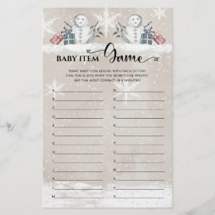 Chá de fraldas de Neve para Jogo de Item Bebê