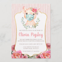 Chá de fraldas de Olivia Pigsley por Convite por C