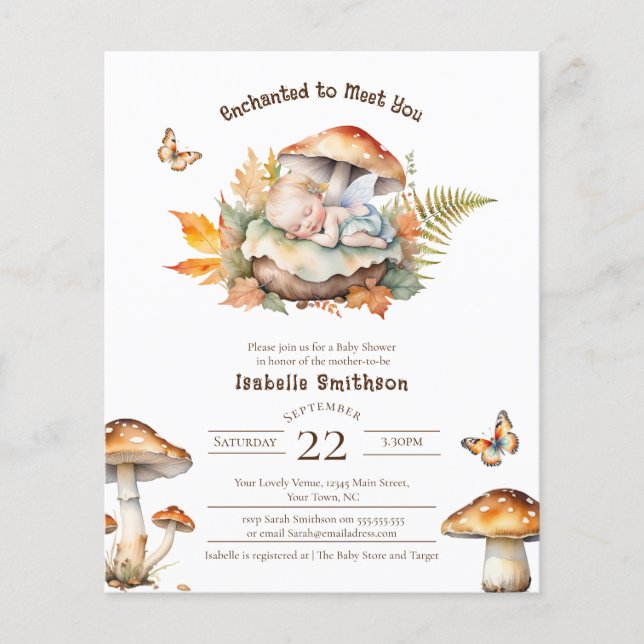 Chá de fraldas De Pavimentos De Fada Encantada (Frente)