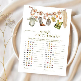 Chá de fraldas De Pesca Emoji Pictionary Reel Exci