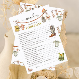 Chá de fraldas de pesca russo deseja cartão de beb