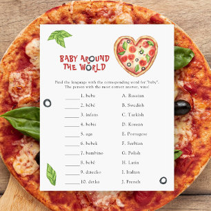 Chá de fraldas de pizza - bebê ao redor do jogo mu