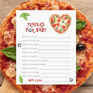 Chá de fraldas de pizza - Orações para bebê